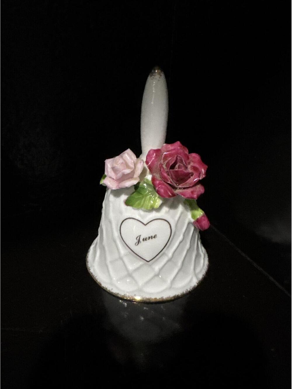 Porcelain June Bell with Floral Decoration